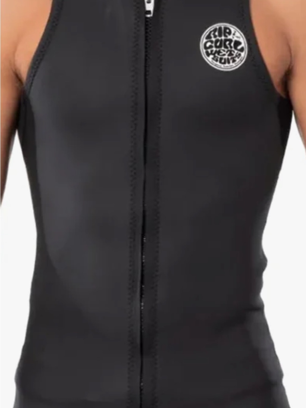 Rip Curl Black Front-Zip Neoprene Swim Vest